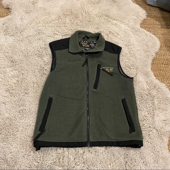 Mountain Hardwear Windstopper Vest olive green Mens Small - Picture 2 of 7